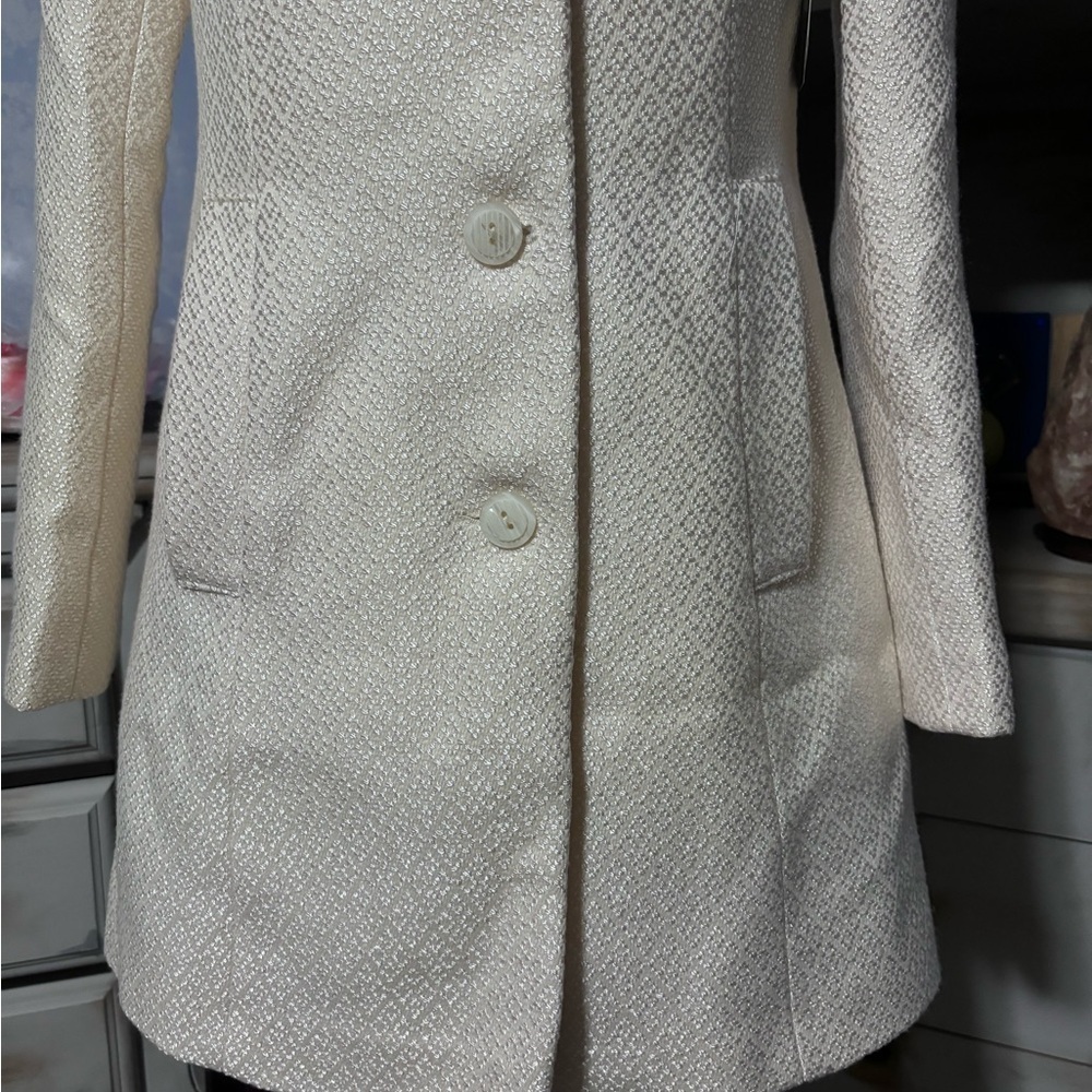 Le Chateau white wool trench coat xxs nwt - Picture 6 of 16